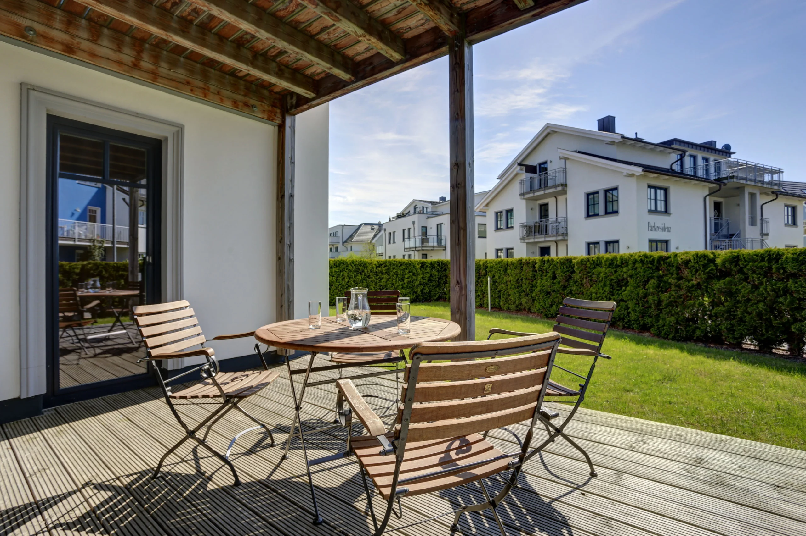 Terrasse - Ferienwohnung 1 - Strandvilla Börgerende