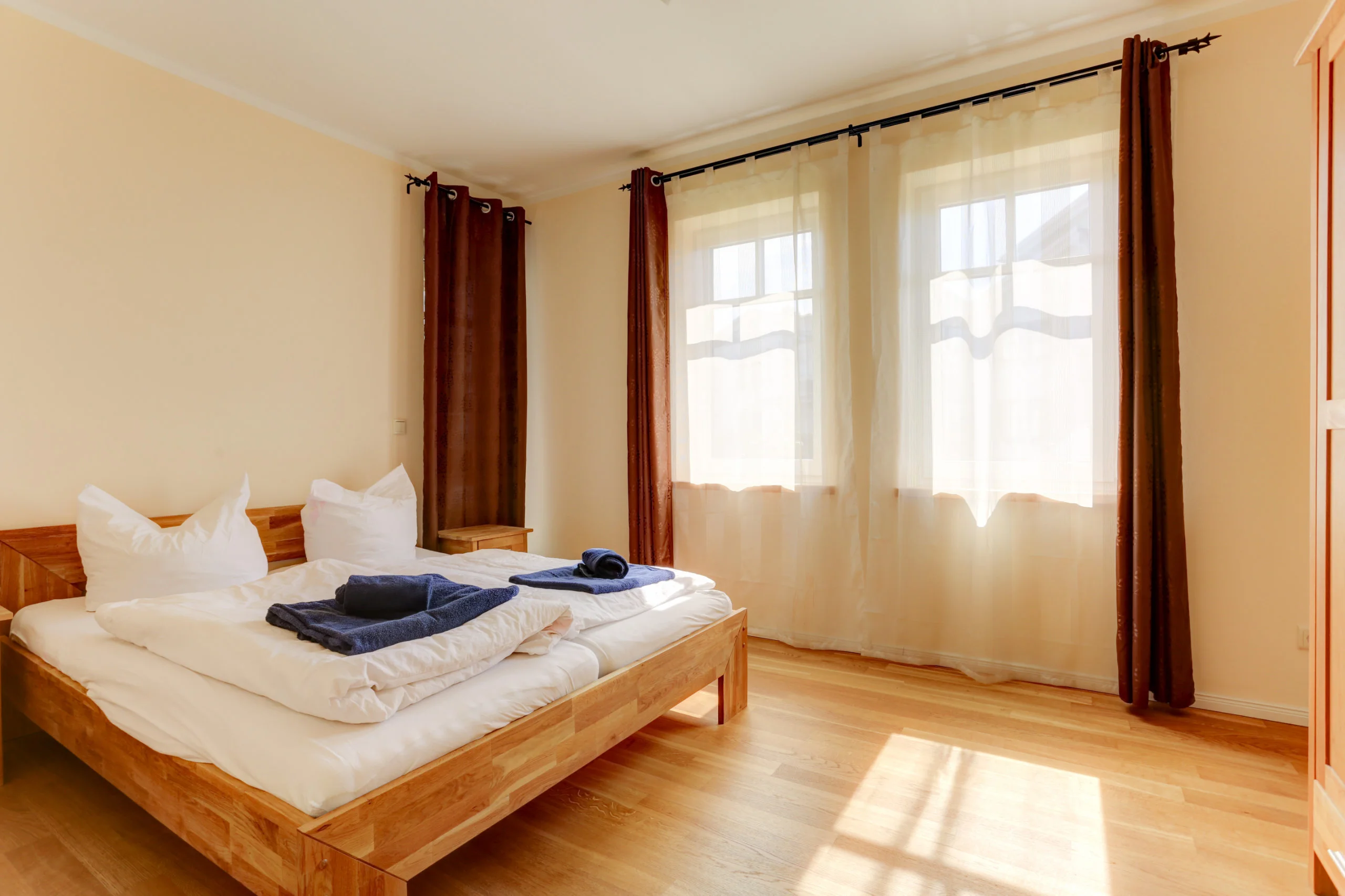 Schlafzimmer - Ferienwohnung 1 - Strandvilla Börgerende